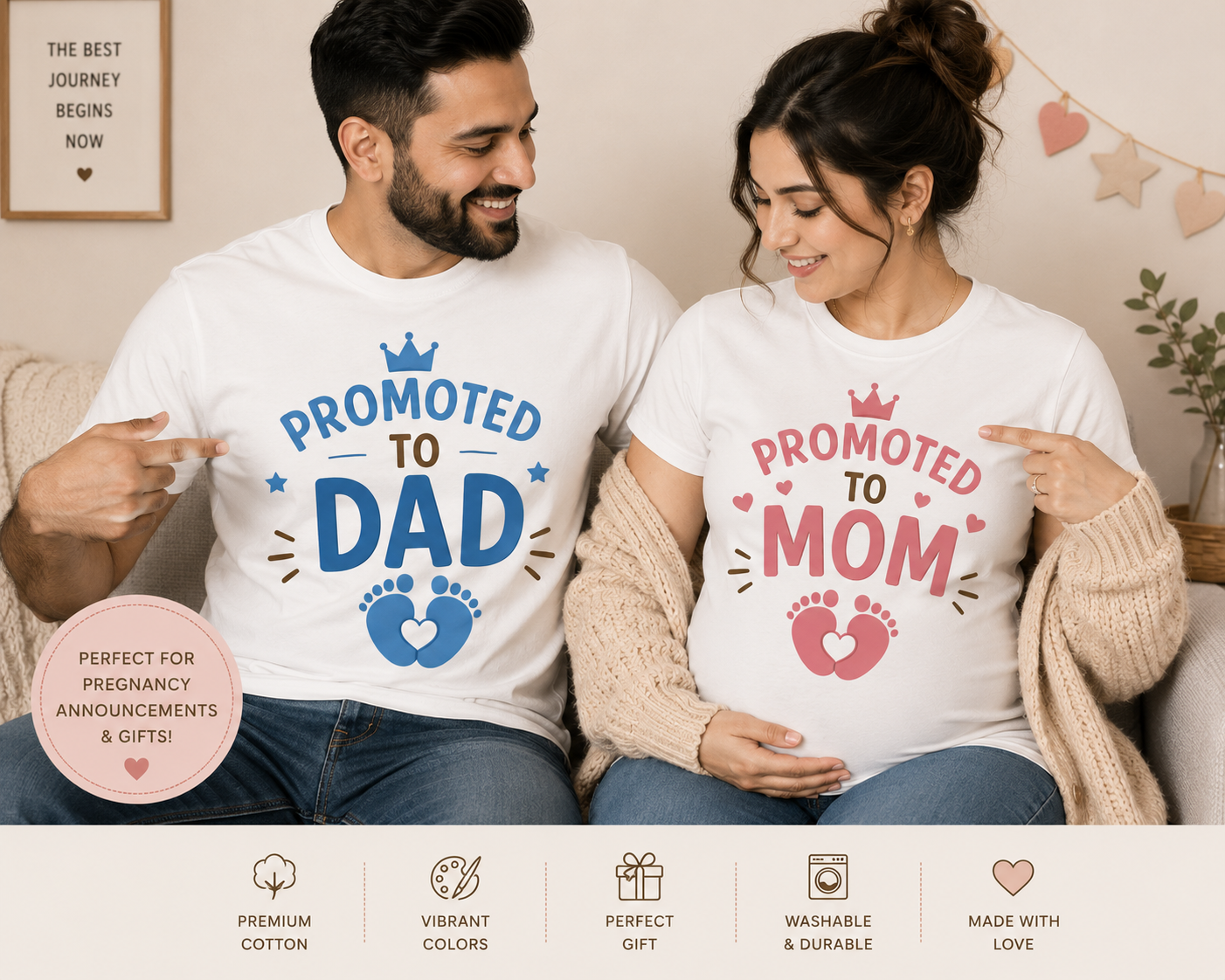 Promoted to Dad/Mom" T-Shirt